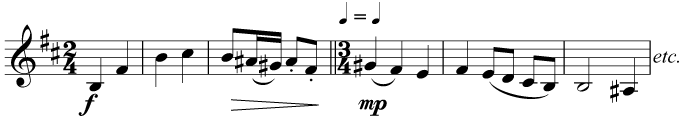 The crotchet beat remains the same even though the number of beats per bar changes